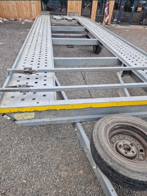 Inchiriez platforma trailer dublu remorca auto 2 poziti 3500kg   - imagine 3