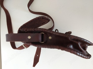 Geanta tolba , noua, manufactura piele groasa Cordoba - imagine 4