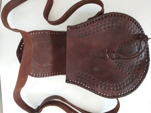 Geanta tolba , noua, manufactura piele groasa Cordoba - imagine 3