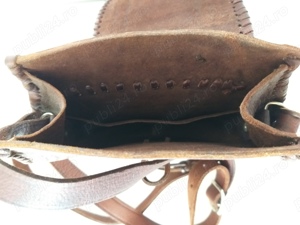 Geanta tolba , noua, manufactura piele groasa Cordoba - imagine 6