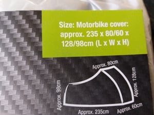 Prelata husa moto bicicleta scuter motocicleta XXXL 280cmx155cm x80cm elastic snur de strangere si - imagine 3