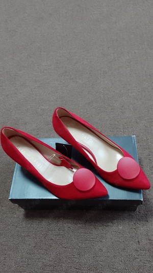 Pantofi eleganți roșu  - imagine 4