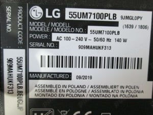 sursa alimentare LGP55TJ-18U1 din LG 55UM7100PLB.BEUGLJP functional - imagine 3