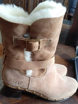 Cizme NOI brand UGG piele naturala intoarsa, blana de miel, marime 37-38, transport gratuit - imagine 2
