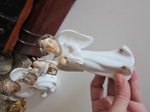 cadou rar 3 Ingeri superbi cu ochii albastrii portelan Germania 1980 - imagine 5