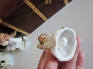 cadou rar 3 Ingeri superbi cu ochii albastrii portelan Germania 1980 - imagine 7