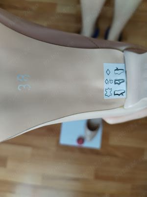 Pantofi piele naturala nude - imagine 5