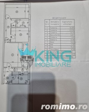 Apartament 3 camere | 4/4 | 64mp | 6min Metrou | Titan-Piata Minis - imagine 8