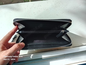 Portofel  din  piele  naturala,  cu fermoar  metalic.  - imagine 2