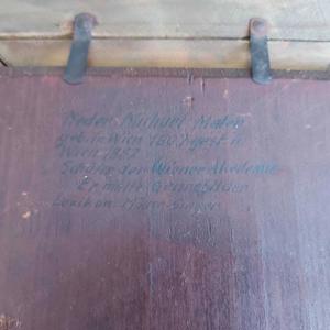 Pictura veche ulei pe lemn-Biedermaier, Michael J. Neder (Viena 1850) - imagine 3