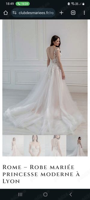 Vând rochie de mireasa model deosebit din Franța. - imagine 5