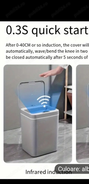 Cos de gunoi cu senzori de mișcare 
