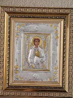 Icoana Argintata - Maica Domnului - Hristos Pantocrator etc Relief 3 D - imagine 9