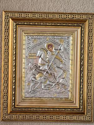 Icoana Argintata - Maica Domnului - Hristos Pantocrator etc Relief 3 D - imagine 8