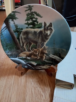 FARFURIE PORTELAN PICTATĂ CANADA ORIGINALA cu SUPORT FIXARE și AMBALAJ SPECIAL TRANSPORT - imagine 3