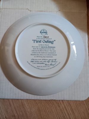 FARFURIE PORTELAN PICTATĂ CANADA ORIGINALA cu SUPORT FIXARE și AMBALAJ SPECIAL TRANSPORT - imagine 2