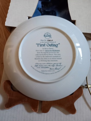 FARFURIE PORTELAN PICTATĂ CANADA ORIGINALA cu SUPORT FIXARE și AMBALAJ SPECIAL TRANSPORT - imagine 7