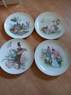 NOI FARFURII PICTATE CHINA ORIGINALE DIVERSE MODELE cu margini AURII - imagine 2