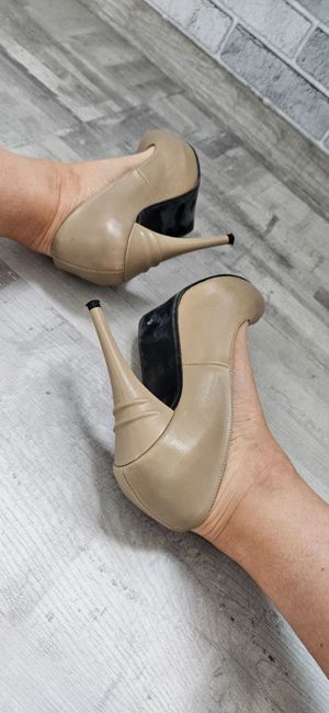 Pantofi piele naturala, toc 12cm, designer Mihaela Glavan, mărime 39 - imagine 5