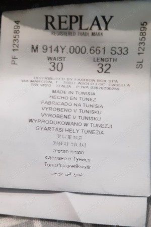 Blugi Replay bleumarin - imagine 2