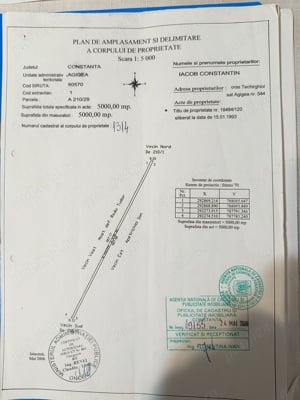 De vânzare 5000 metri Agigea extravilan șoseaua Techirghiol 