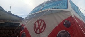 Cort Camping Volkswagen T1 Bulli Roșu Alb