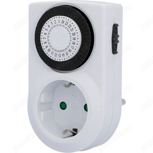 Priza programabila mecanica, Unitec, 220-250 V, 16 V, 3680 W, alb, 11x7x6 cm,nouă  - imagine 2