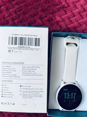 Smart Watch Fitness Tracker   Alb in Cutie - imagine 2
