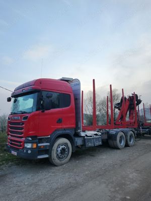 Vand camion forestier Scania R730 cu macara Epsilon  - imagine 6