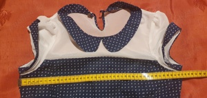 Bluzița delicata,noua, MBG Collection, S,  alb cu bleumarin - imagine 4