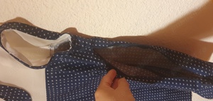 Bluzița delicata,noua, MBG Collection, S,  alb cu bleumarin - imagine 3