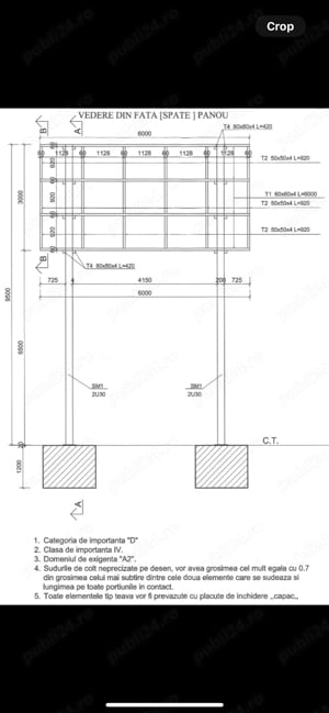 Inchiriez sau Vand panou publicitar 6 3m cu autorizatie - imagine 2