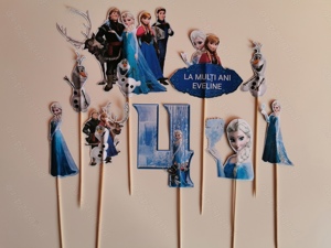 Toppere banner nume personaje decor tort