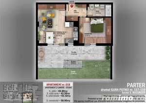 2 Camere Gradina -Zona Linistita /600 m STB - imagine 3