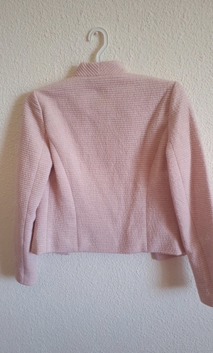 Sacou elegant dama fara inchidere, S M, roz pudrat - imagine 2