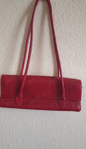 Poseta eleganta noua, dama, piele rosie