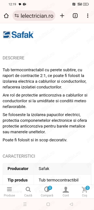 tub termocontractabil diametru 20mm rosu,verde,galben si albastru rola 50m - imagine 2