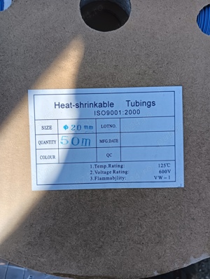 tub termocontractabil diametru 20mm rosu,verde,galben si albastru rola 50m - imagine 7
