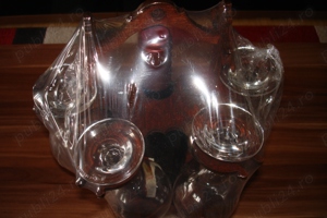 Suport sticla cu vin si patru pahare - imagine 4