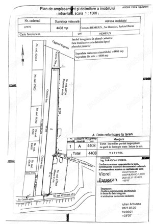 Hemeius, Bacau - Teren intravilan 4408m2, Aleea Coloneilor - imagine 4