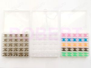 Cutie cu 25 mosoare bobine spon ata pt masina cusut Singer Brother Minerva Silver Crest Necchi etc