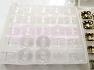 Cutie cu 25 mosoare bobine spon ata pt masina cusut Singer Brother Minerva Silver Crest Necchi etc - imagine 5