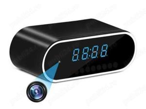 Ceas spion Full HD cu camera ascunsa in interior wifi senzor miscare suport card acces de pe telefon