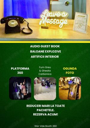 Oglinda Foto, Platforma 360, Fum greu, Baloane explozive, Audio Guest Book