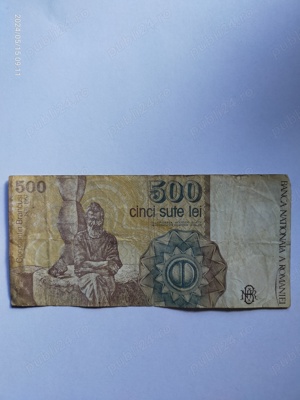 Bancnote 100 lei Balcescu 1966, 500 lei Brancusi 1992, 1991  - imagine 4