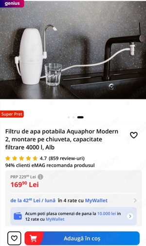 Convenabil filtru de apa potabila AQUAPHOR MODERN 2 - imagine 2