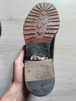 Pantofi Piele Valentino Garavani Black Rockstud Studded Leather Double Monk Strap Shoes 43.5 - imagine 6