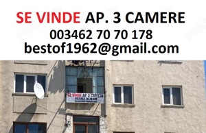 Vând apartament de 3 camere decomandate în suprafață de 57,25mp, situat în Balș blocul 43 Zona Jiul. - imagine 3