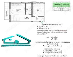 Direct proprietar dezvoltator - Giroc (str. Poenitei) - ap. 2 camere bloc nou - imagine 3