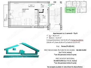 Direct proprietar dezvoltator - Giroc (str. Poenitei) - ap. 2 camere bloc nou - imagine 8